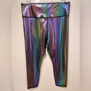 Zyia Active Metallic Mirage Ankle Leggings Women's Size 12